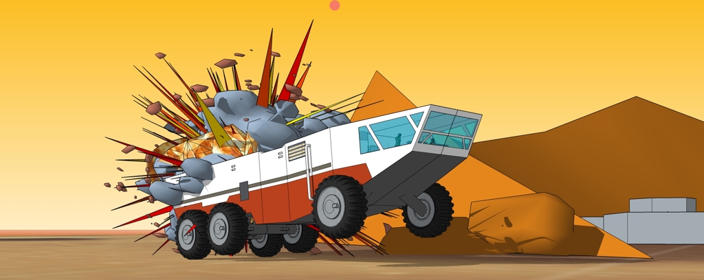  (image: https://posthuman.karmavector.org/images/missile_hit_truck.jpg) 